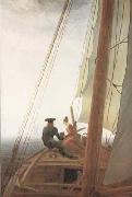 Caspar David Friedrich On the Sail-boat (mk10) oil painting on canvas